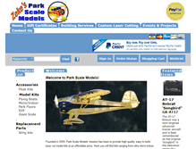Tablet Screenshot of parkscalemodels.com